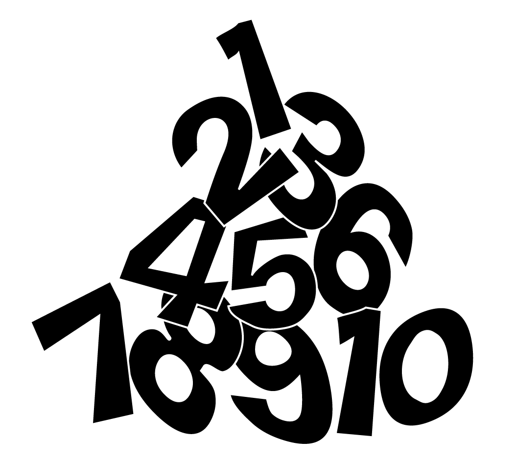 Jumbled Numbers Clip Art